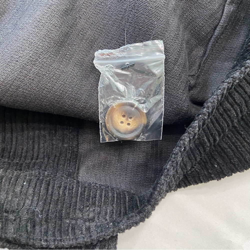 En Crème Black Corduroy Button Front Mini Skirt Women's Size Small - Picture 6 of 8